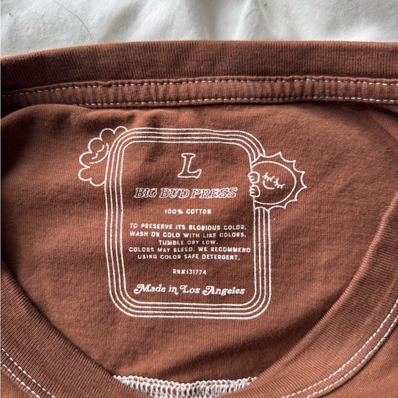 Big Bud Press Chocolate Brown Short Sleeve Tee - Picture 3 of 4